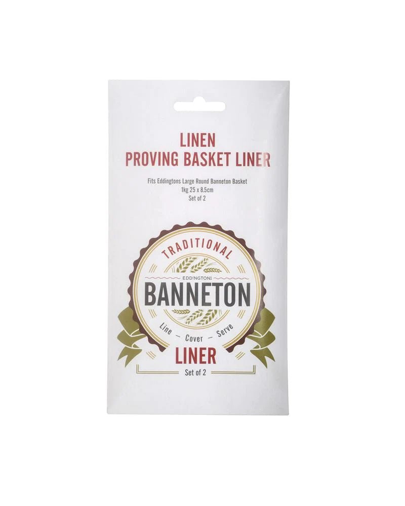 Eddingtons Banneton Linen Liner Set of 2 Large Round (25x8.5) 5055922008455 Baking Accessories CDA Gourmet Baking Bread 1