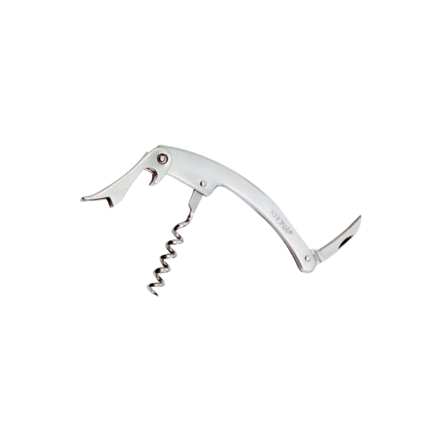 Krona Stainless Steel Ultimate Waiter's Corkscrew with Knife