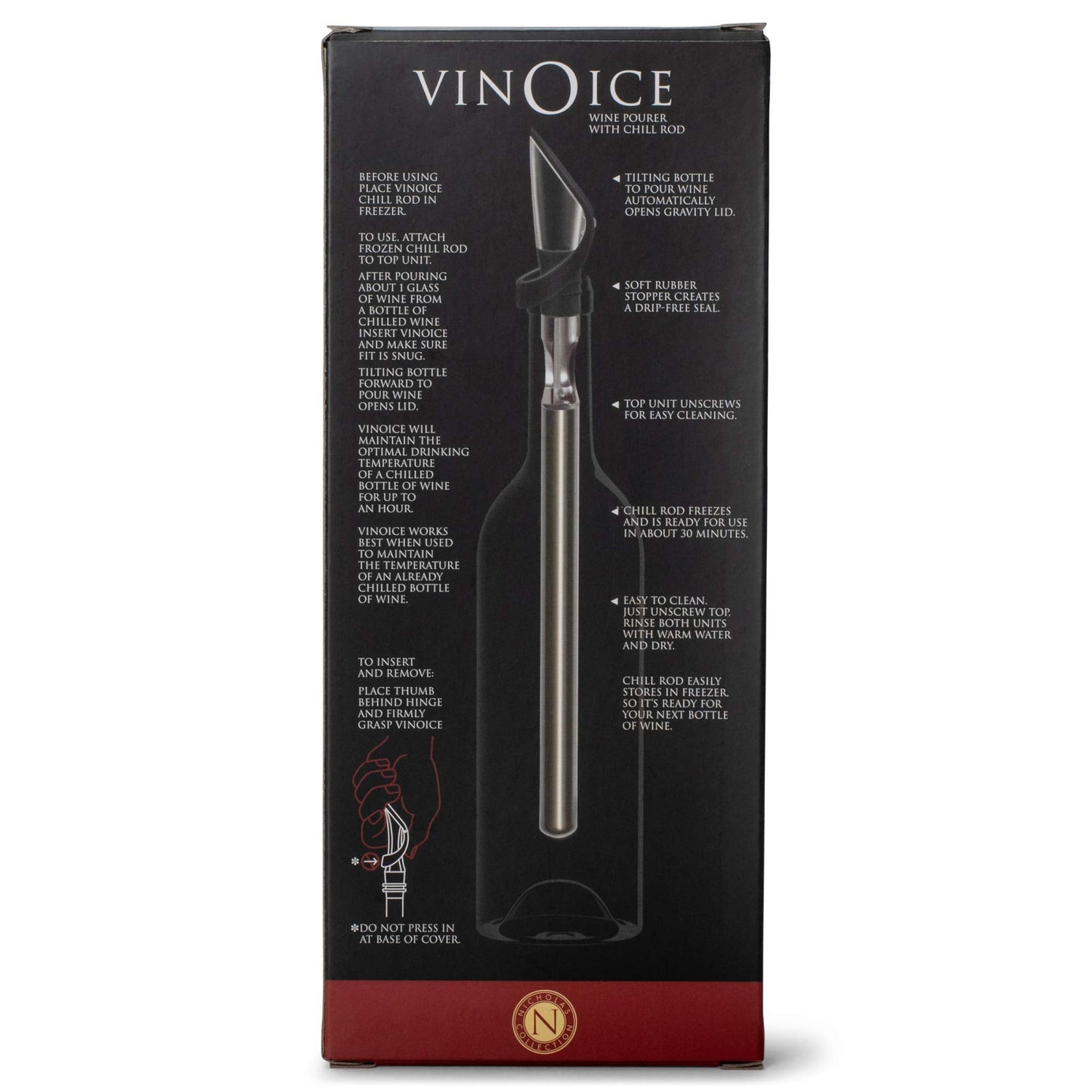 Cork Pops Vino Ice Wine Chiller 095865009886 Barware CDA Gourmet Chiller Corkpop 1