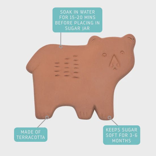 Danica Boris Bear Terracotta Sugar Saver 064180252703 Baking Accessories CDA Gourmet Boris Bear Danica 1