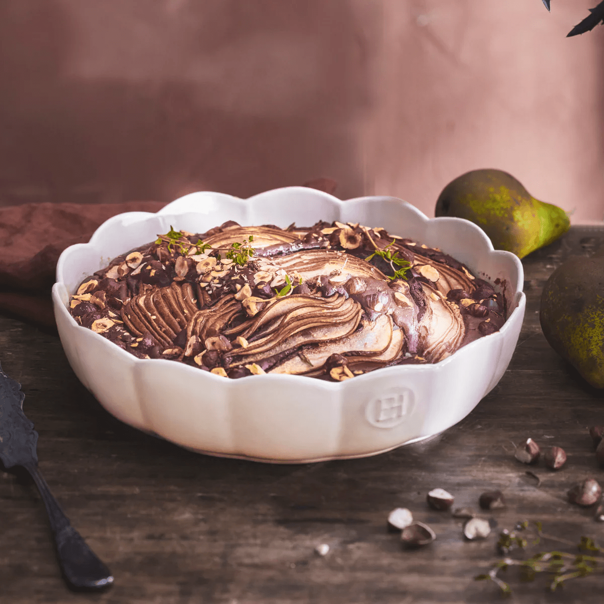 Emile Henry Madeleine Round Cake Dish 3289314762539 Ceramic Bakeware CDA Gourmet cake Dish 3