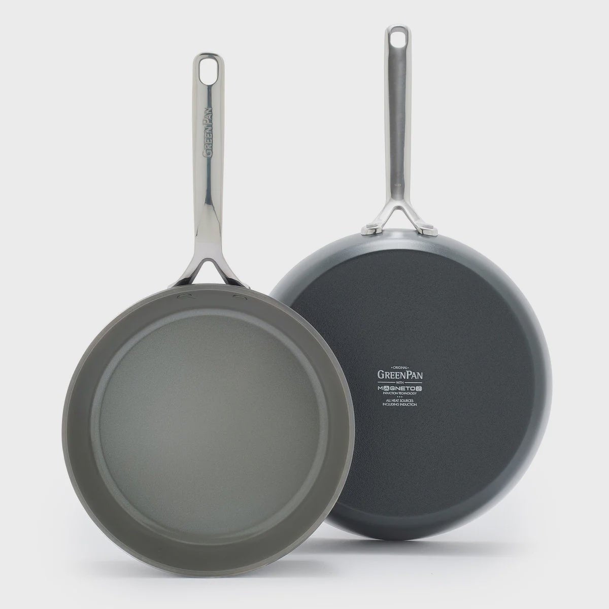 Greenpan GP5 Ceramic Nonstick Slate 2 Pc 9.5"/ 11" 885837038002 Cookware CDA Gourmet Ceramic GP5 1