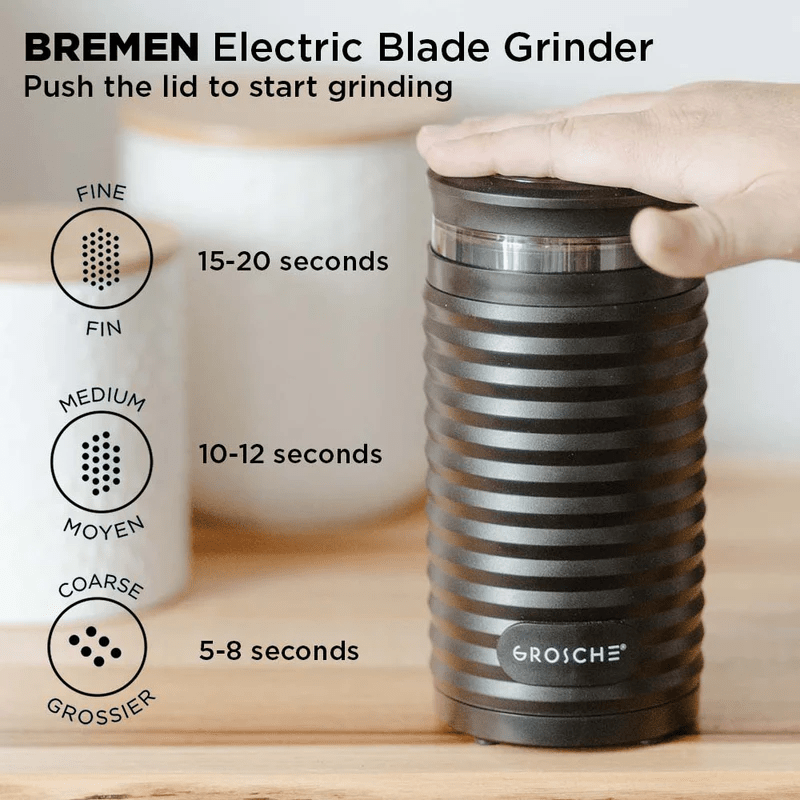 Grosche Bremen Blade Electric Blade Coffee Grinder 627982004576 Coffee CDA Gourmet Bremen Gadgets and Utensils 2