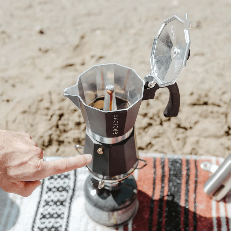 Grosche Milano Stovetop Espresso Maker - 6 Cup - Black 682858075067 Coffee CDA Gourmet Espresso Espresso Maker 3