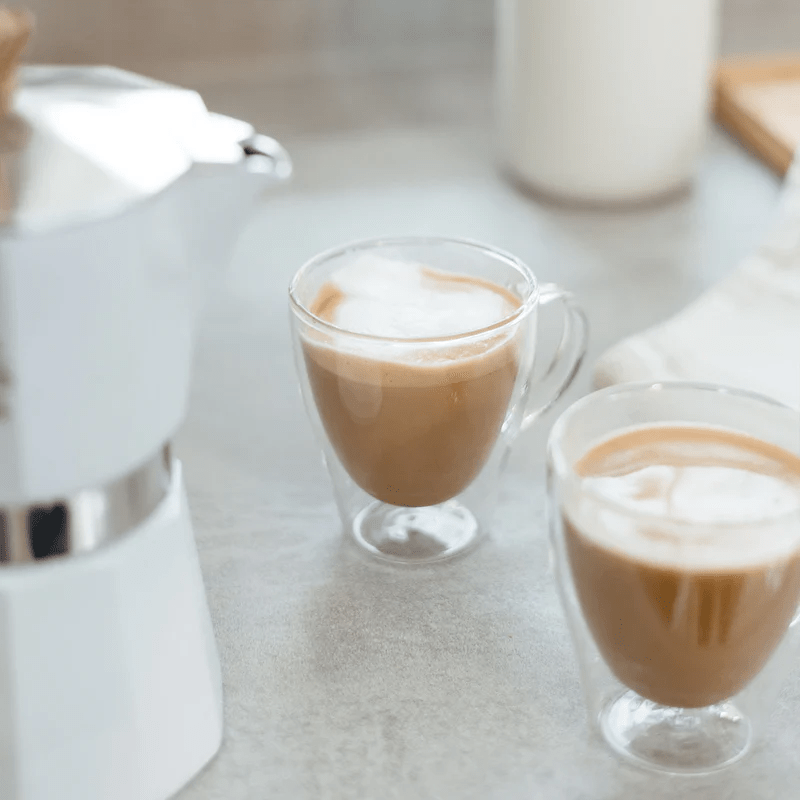 Grosche Turin Mugs - Double Wall Glass - Set of 2 - 2.4 Oz 721762492987 Coffee CDA Gourmet double walled glass 3