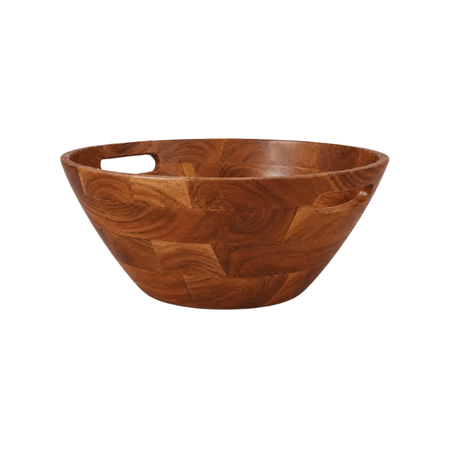 India Handicrafts Acacia Wood Bowl - 15 Inch 711734716760 Serving Items CDA Gourmet Acacia Bowl 1