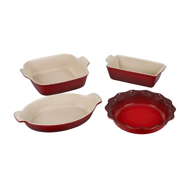 Le Creuset Heritage 4 - Piece Bakeware Essentials Set 843251179206 Cookware CDA Gourmet Cerise Cookware 1
