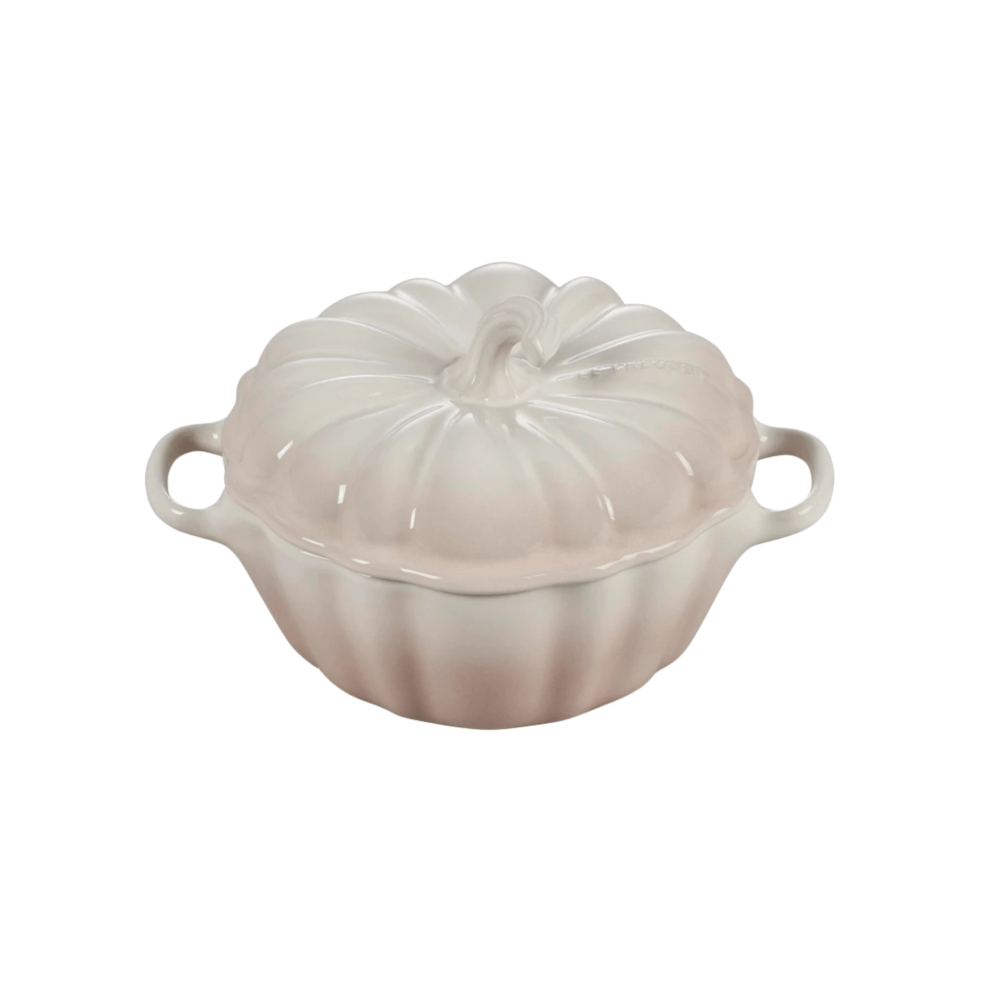 Le Creuset Pumpkin Mini Cocotte 12 oz - Meringue 630870342087 Cookware CDA Gourmet Cocotte Le Creuset 1