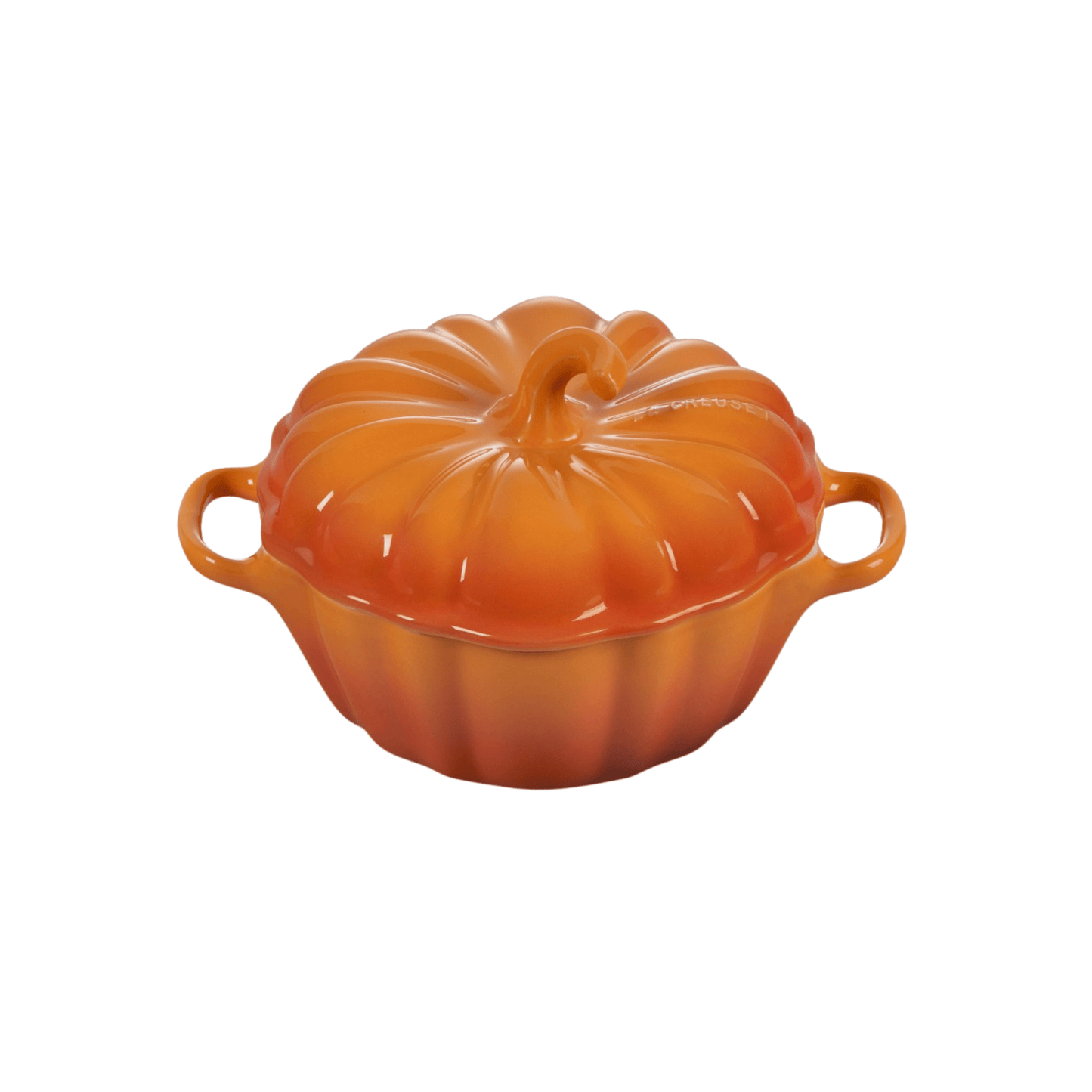 Le Creuset Pumpkin Mini Cocotte 12 oz - Persimmon 630870342056 Cookware CDA Gourmet Coccotte Le Creuset 1