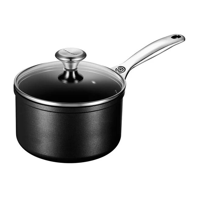 Le Creuset Toughened Non Stick Pro Round Saucepan with Glass Lid - 2QT 630870273381 Cookware CDA Gourmet Cookware glass 1