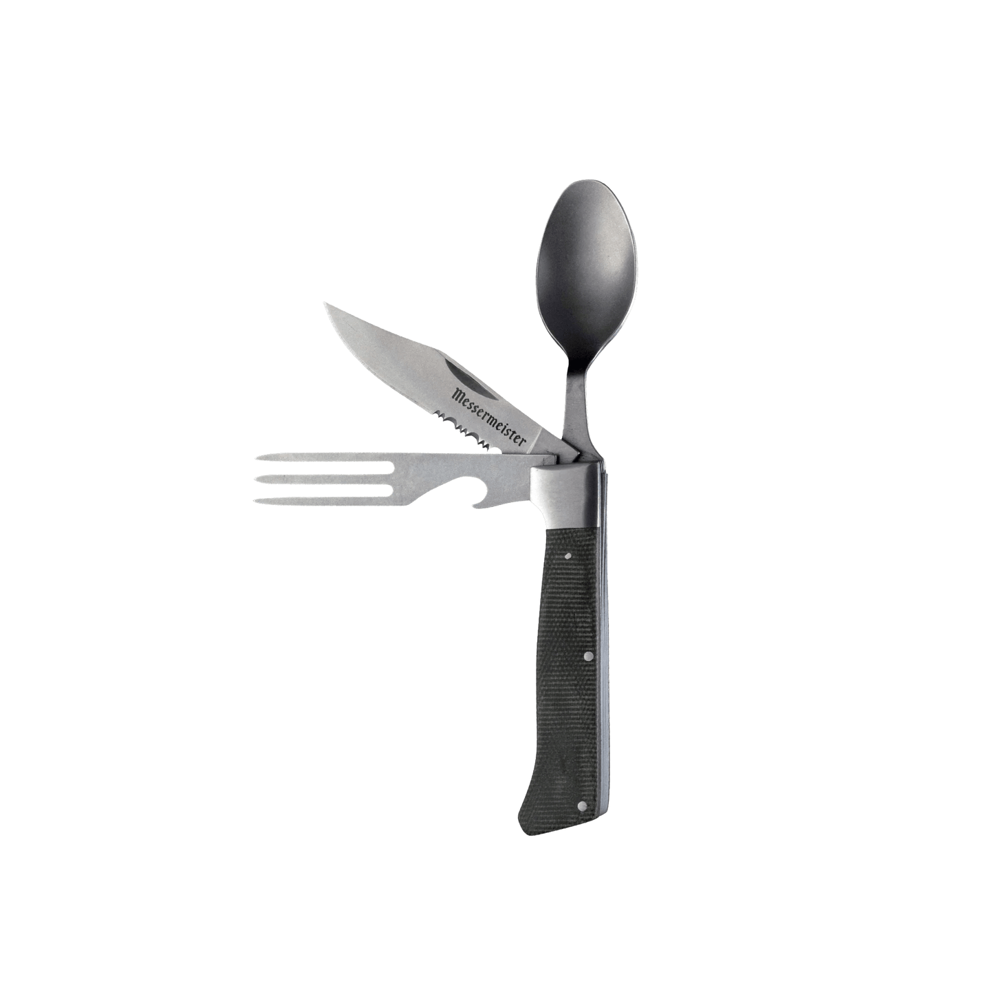Messermeister Adventure Chef Folding Camp Utensil - Distressed Linen 098872225539 Cutlery CDA Gourmet adventure camping 1