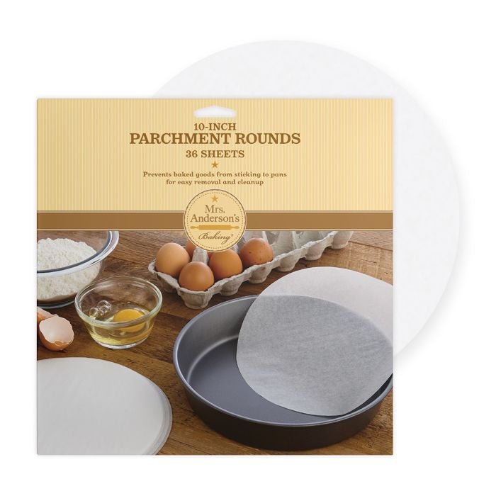 Mrs. Anderson’s Baking Bleached Round Parchment Paper 10" 781723220943 Baking Accessories CDA Gourmet Bleached Gadgets and Utensils 1