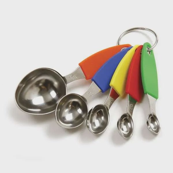 Norpro Stainless Steel Measuring Spoons with Silicone Handles Set of 5 028901031008 Kitchen Tools & Utensils CDA Gourmet Gadgets and Utensils Measuring Spoons 1