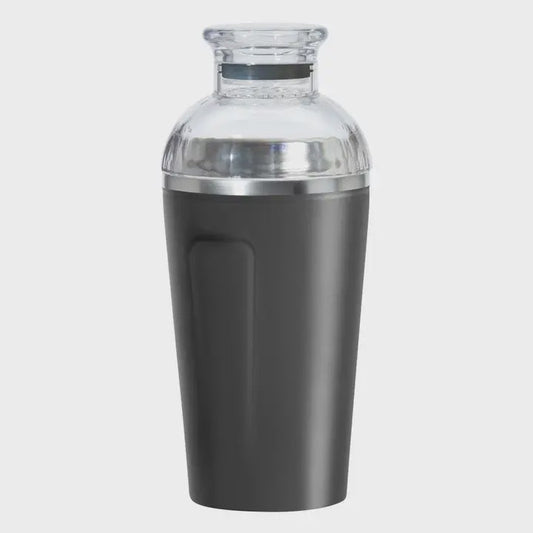 Oggi Groove Double Wall Cocktail Shaker Black 764271740439 Barware CDA Gourmet Cocktail Cocktail Shaker 1