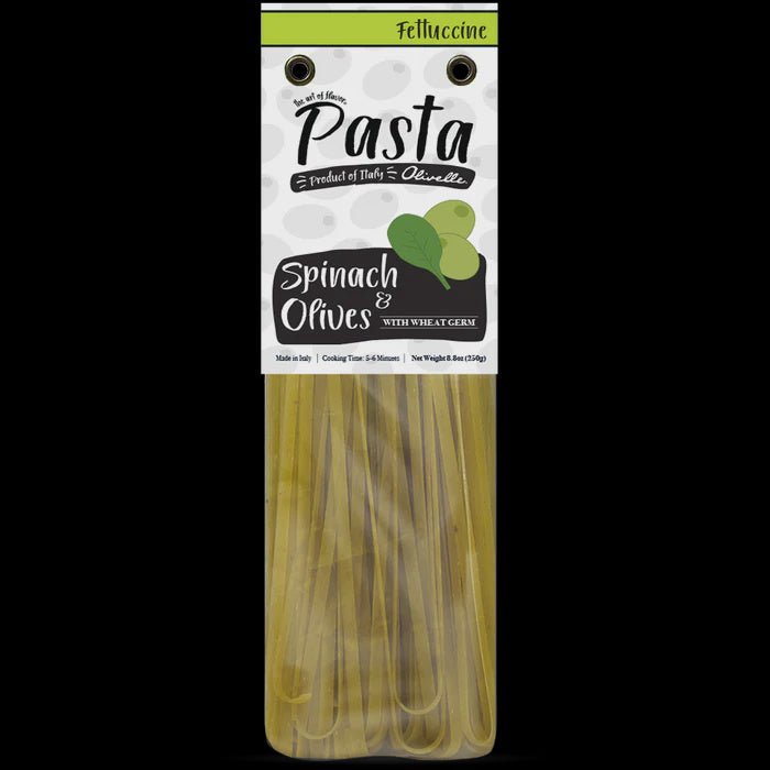 Olivelle Spinach and Olive Fettuccine 859402007922 Olivelle CDA Gourmet Fettuccine Olive 1