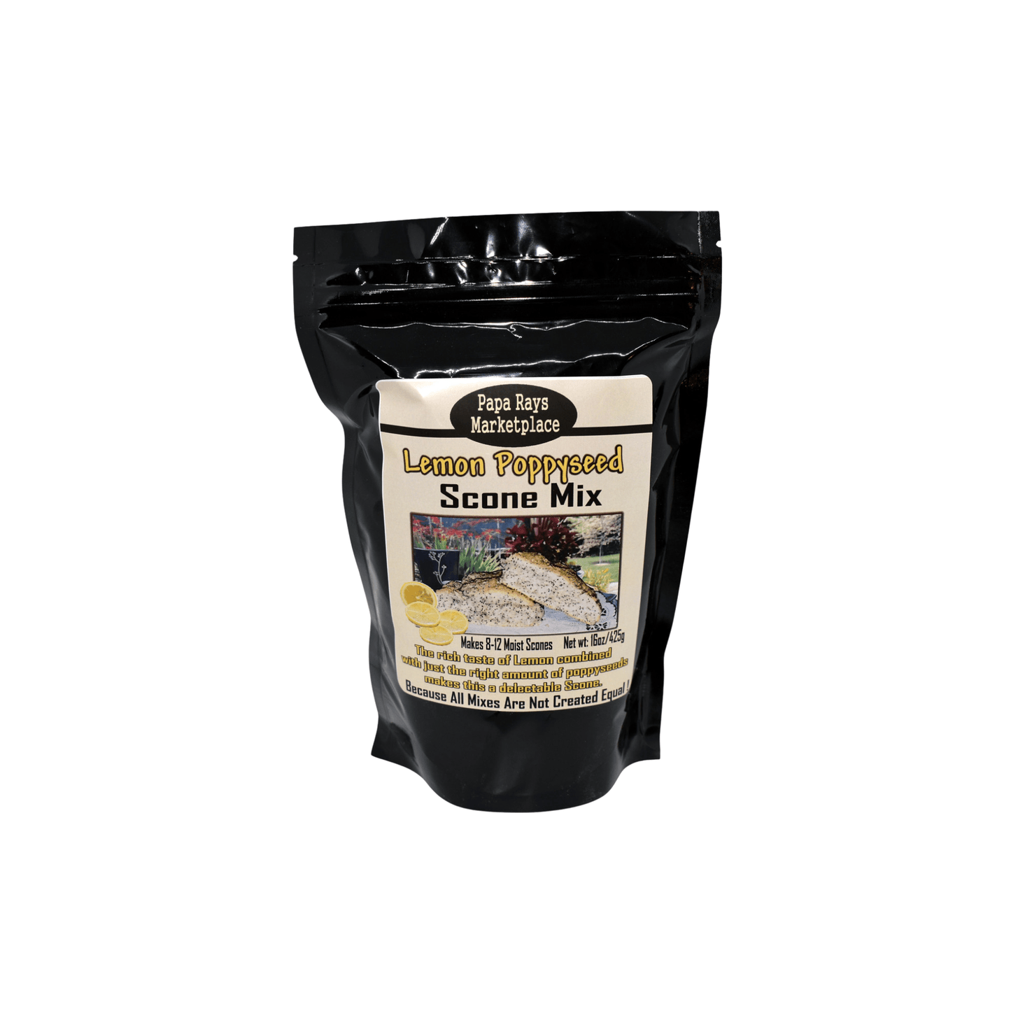Papa Ray’s Lemon Poppyseed Scone Mix 813885007718 Baking Mixes CDA Gourmet Lemon Mix 1
