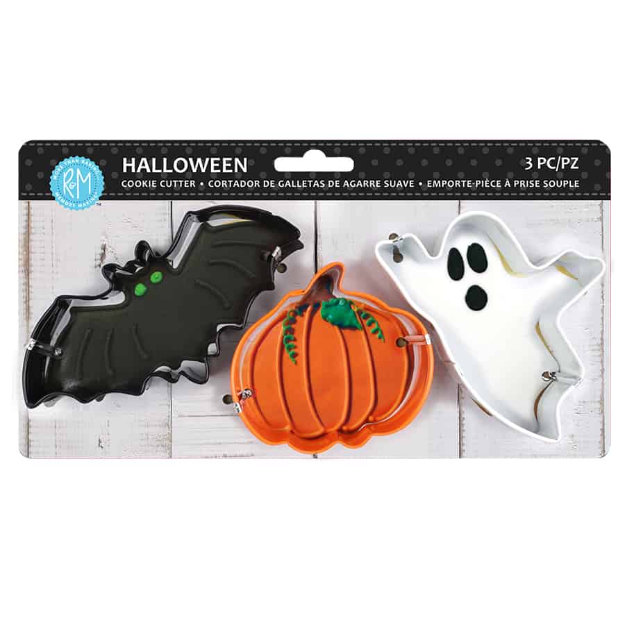 R & M Halloween Color Cookie Cutter Carded Set - 3 piece 768545051139 Halloween CDA Gourmet Carded Color 1