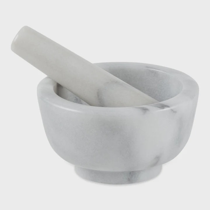 RSVP Marble Mortar and Pestle - White 053796600046 Kitchen Tools & Utensils CDA Gourmet Gadgets and Utensils Marble 1