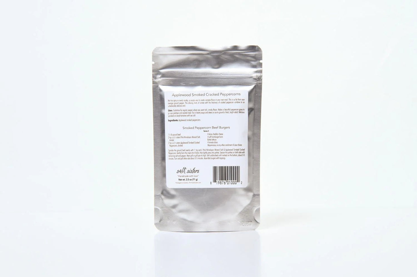 Salt Sisters Applewood Smoked Cracked Peppercorns (2.5oz) 819876010002 Spices CDA Gourmet Applewood Cracked Peppercorn 4