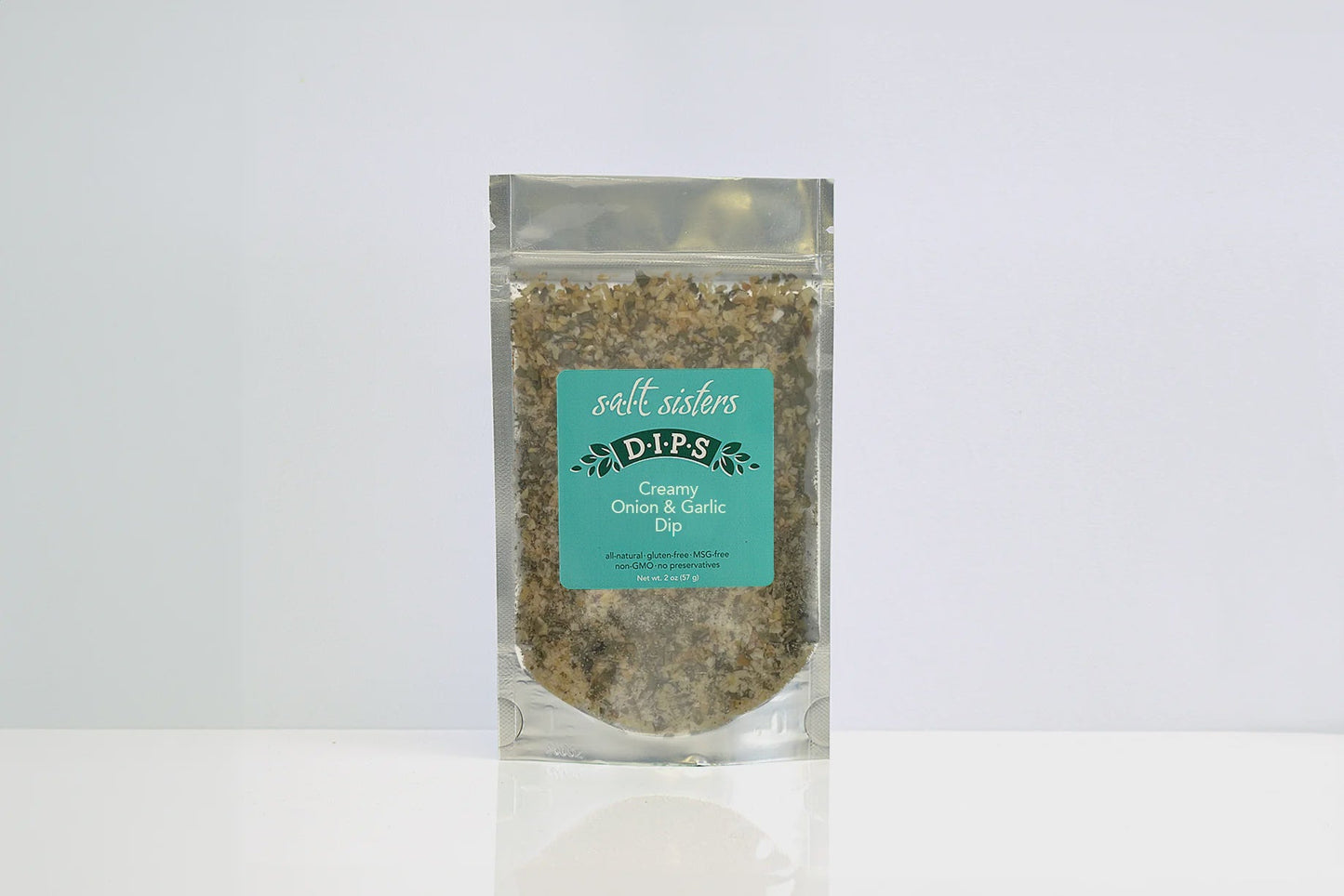 Salt Sisters Creamy Onion & Garlic Dip (2oz) 819876015809 Spices CDA Gourmet Onion & Garlic Dip Salt Sisters 1