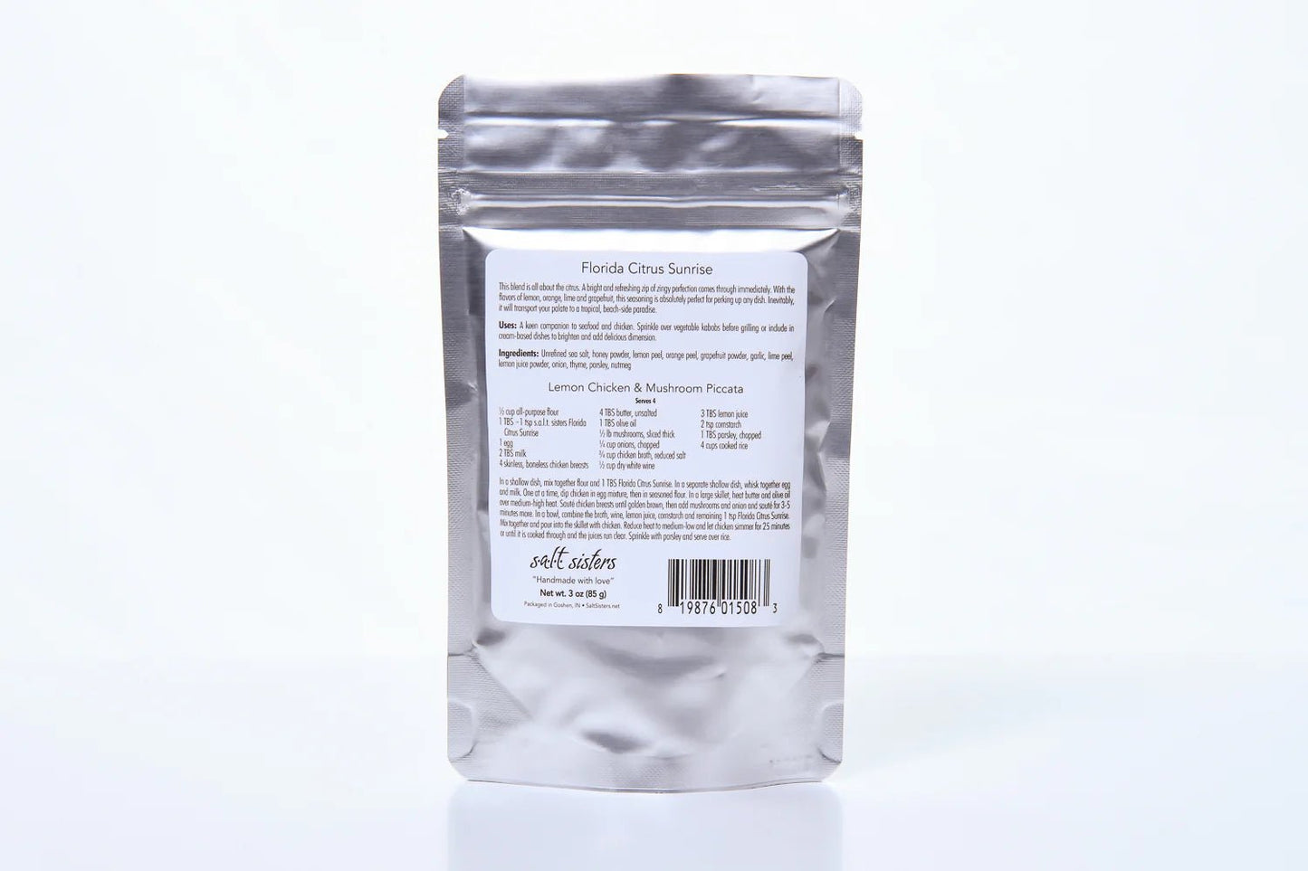 Salt Sisters Florida Citrus Sunrise Seasoning (3oz) 819876015083 Spices CDA Gourmet Salt Sisters Seasoning 3
