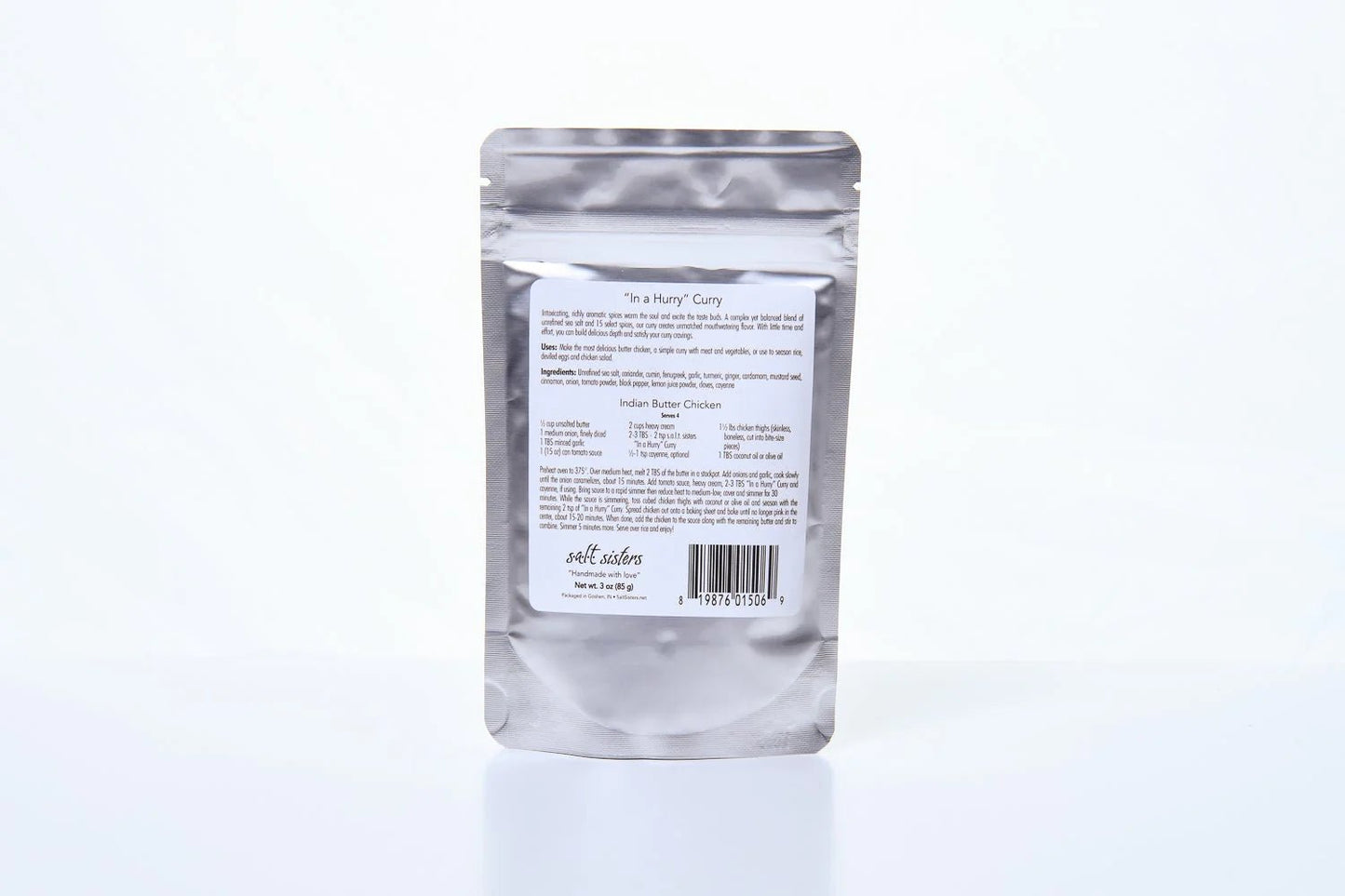 Salt Sisters In a Hurry Curry (3oz) 819876015069 Spices CDA Gourmet Curry Salt Sisters 3