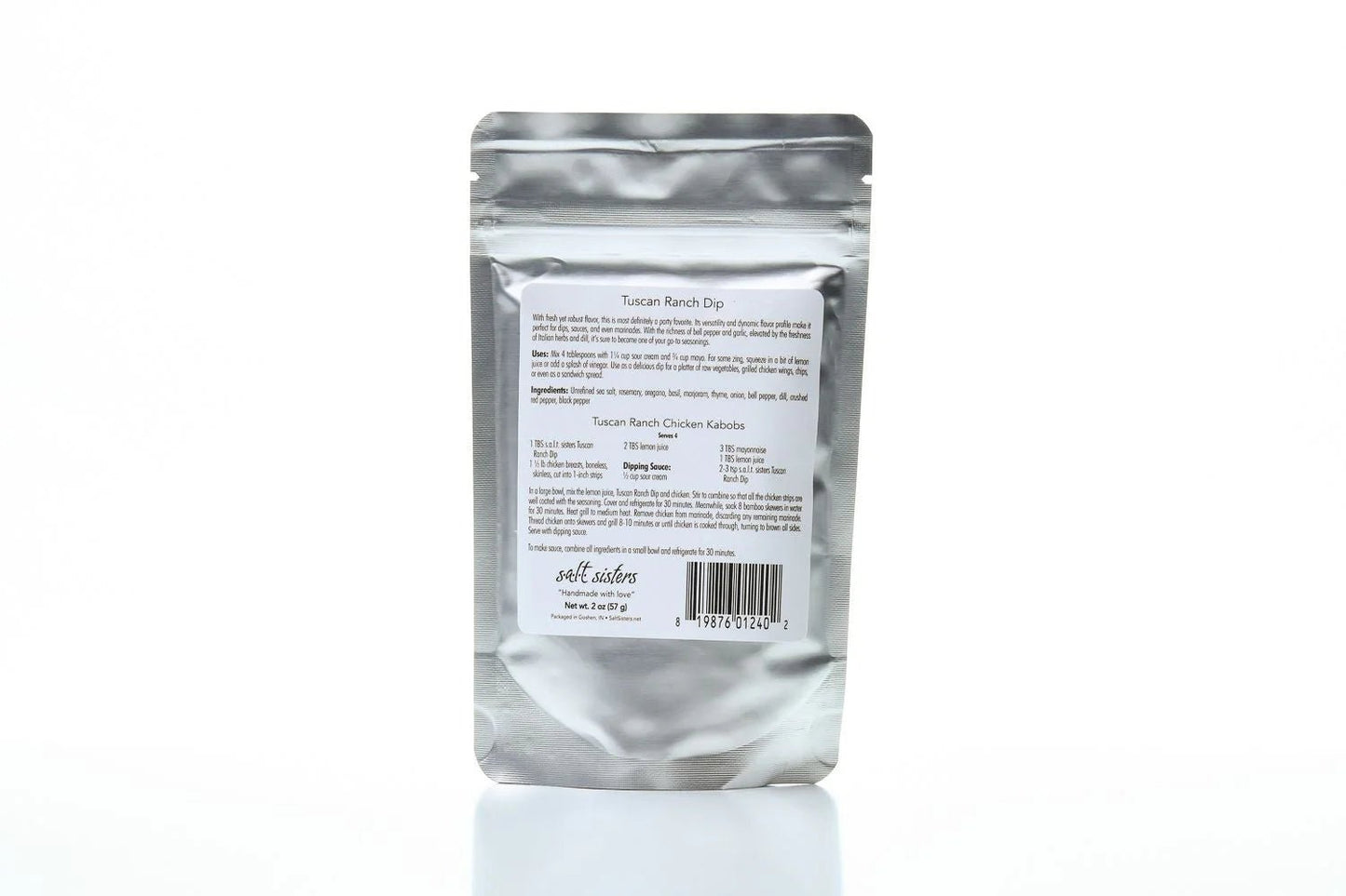 Salt Sisters Tuscan Ranch Dip (2oz) 819876012402 Spices CDA Gourmet Dip Salt Sisters 3