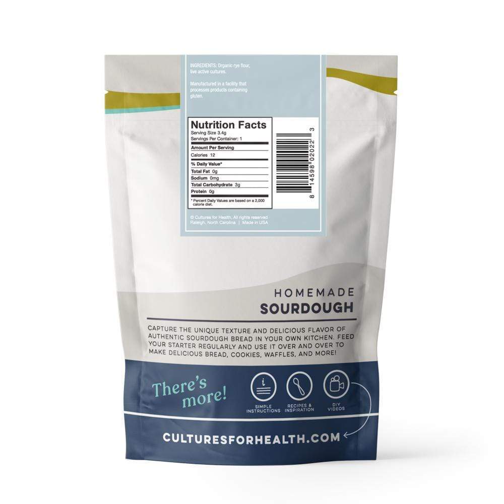 Cultures for Health Rye Sourdough Starter Culture 814598020223 Gourmet Foods CDA Gourmet Baking Bread 2
