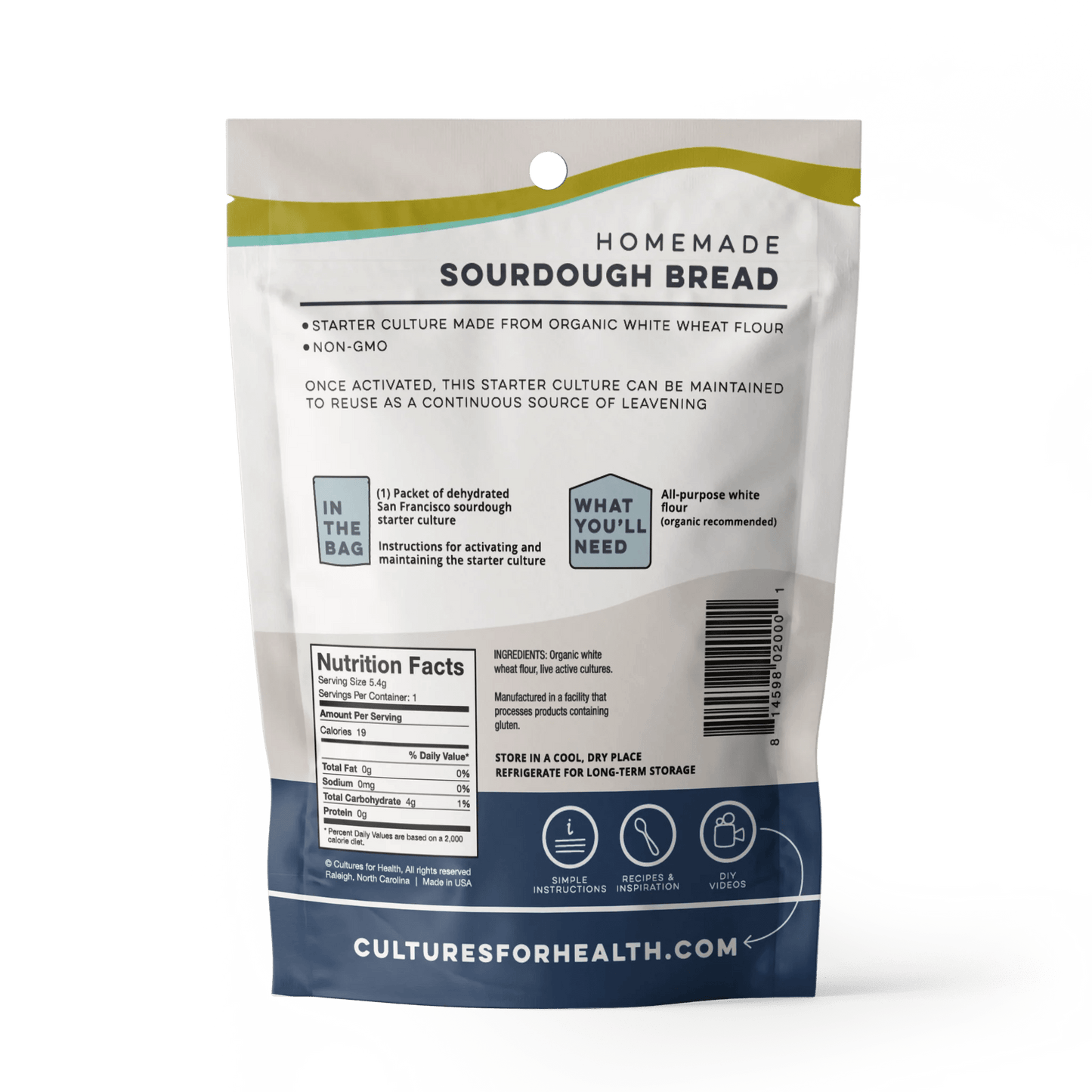 Cultures for Health San Francisco Style Sourdough Starter Culture 814598020001 Gourmet Foods CDA Gourmet Baking Bread 2