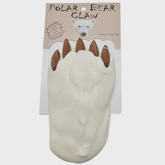 Spokandy Polar Bear White Chocolate Claw 2.75 oz 644070250448 Candies CDA Gourmet Claw Pantry and Seasoning 1