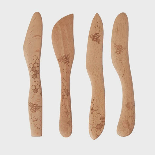 Talisman Designs Honey Bee Spreader Set 818876011606 Wood Tools CDA Gourmet Bee Gadgets and Utensils 1