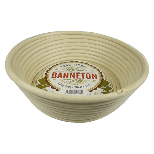 Eddingtons Banneton Round Angled (26x8) 5060021845832 Baking Accessories CDA Gourmet Baking Bread 1