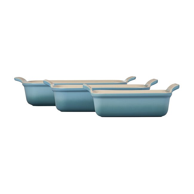 Le Creuset Heritage 3 Piece Rectangular Baking Dish Set 843251175451 Bakeware CDA Gourmet bakeware Le Creuset 5