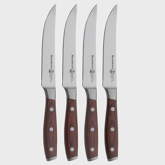 Messermeister Avanta 4 Piece Pakkawood Fine Edge Steak Knife Set 098872868453 Cutlery CDA Gourmet knife messermeister 1