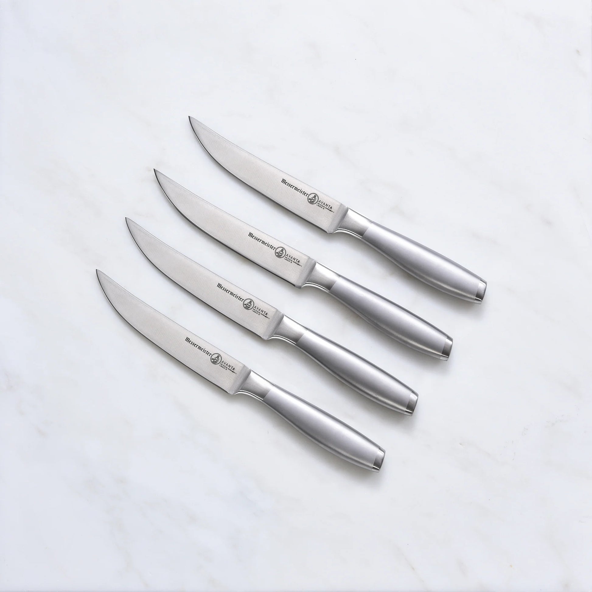 Messermeister Avanta Stainless 4 Piece Fine Edge Steak Knife Set 098872968450 Cutlery CDA Gourmet knife messermeister 3