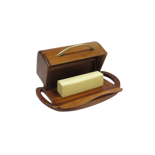 Wood Butterie Butter Dish