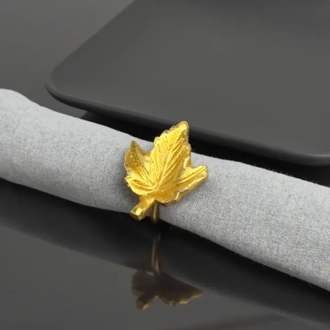 Gold Leaf Napkin Ring