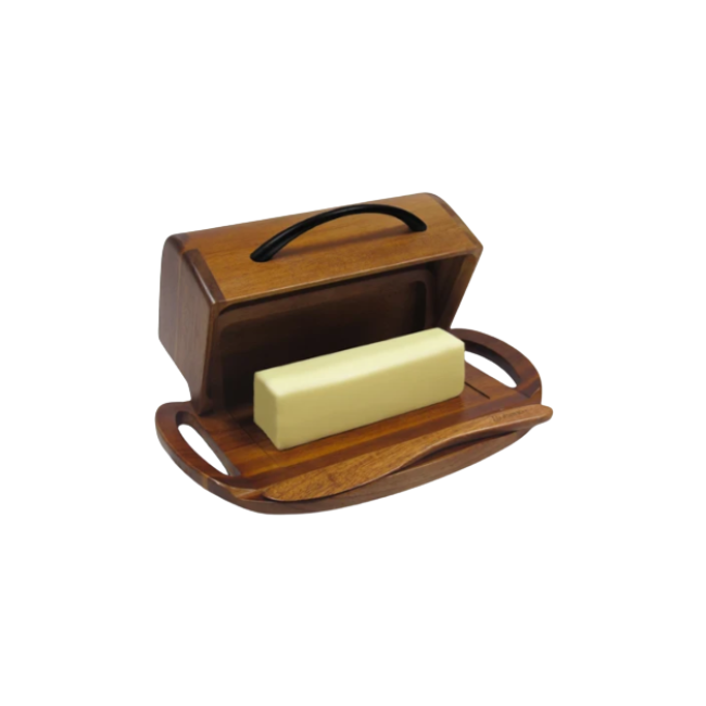 Wood Butterie Butter Dish