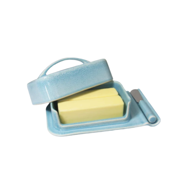 Porcelain Mess-Free Butter Dish with Spreader