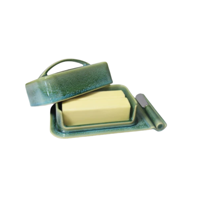 Porcelain Mess-Free Butter Dish with Spreader