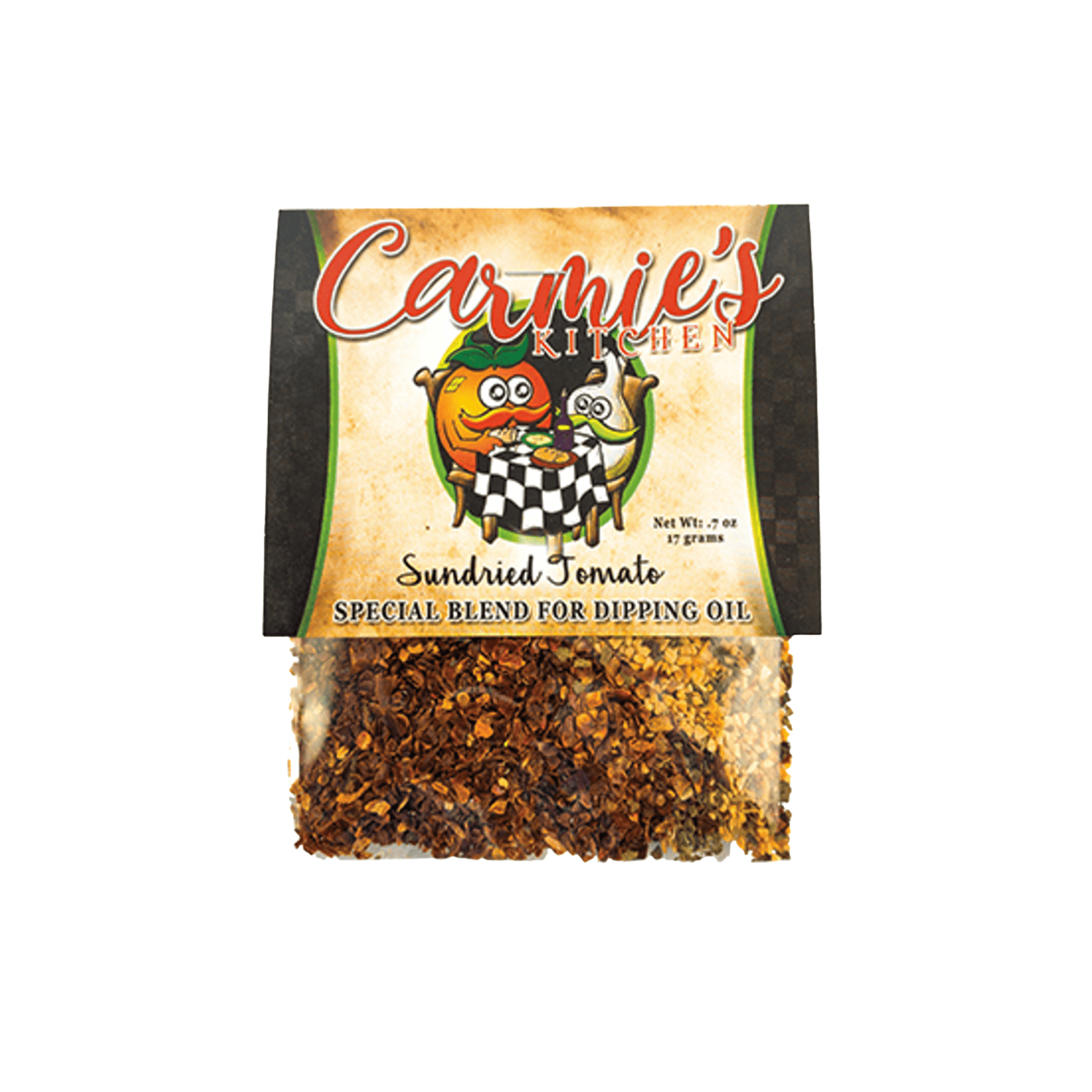Carmie's Kitchen Sundried Tomato Dipping Oil Seasoning 729726430020 Gourmet Foods CDA Gourmet Flake Jacobsen 1