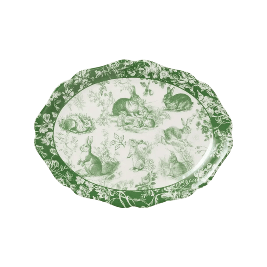 Certified International Le Jardin Oval Rabbit Platter 730384380671 Ceramic Tableware CDA Gourmet Certified International Le Jardin 1