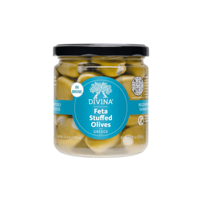 Divina Feta Stuffed Olives 631723200400 Gourmet Foods CDA Gourmet Divina Feta 1