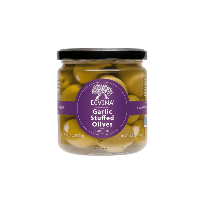 Divina Garlic Stuffed Olives 631723202763 Gourmet Foods CDA Gourmet Divina Garlic 1