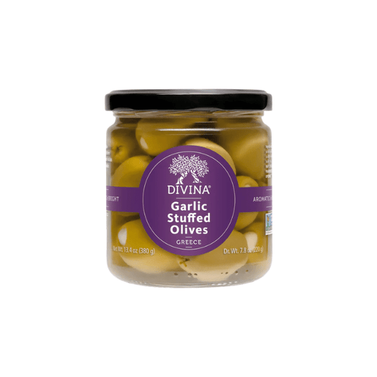 Divina Garlic Stuffed Olives 631723202763 Gourmet Foods CDA Gourmet Divina Garlic 1