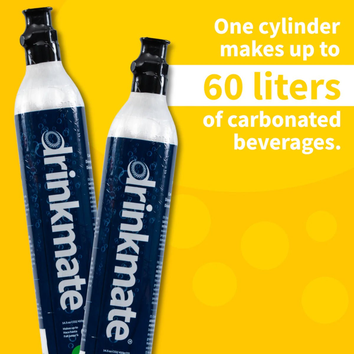 drinkmate CO2 Refill Cylinder 60L (14.5 OZ) - Single 850003006819 Beverage CDA Gourmet beverage Carbon Dioxide 2