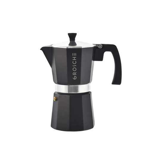 Grosche Milano Stovetop Espresso Maker - 6 Cup - Black 682858075067 Coffee CDA Gourmet Espresso Espresso Maker 1