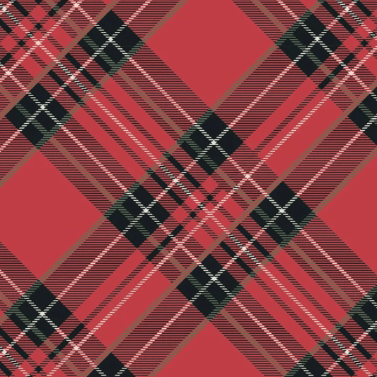 Hester & Cook Red Plaid Cocktail Napkins 805843162263 Christmas CDA Gourmet Cocktail hester & cook 1