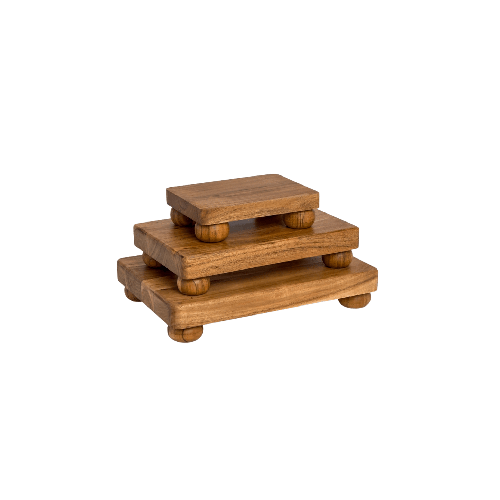 India Handicrafts Acacia Wood Butcher Boards 3 pc Set 711734713233 Cutting Boards CDA Gourmet Acacia Boards 1