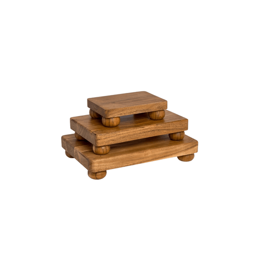 India Handicrafts Acacia Wood Butcher Boards 3 pc Set 711734713233 Cutting Boards CDA Gourmet Acacia Boards 1
